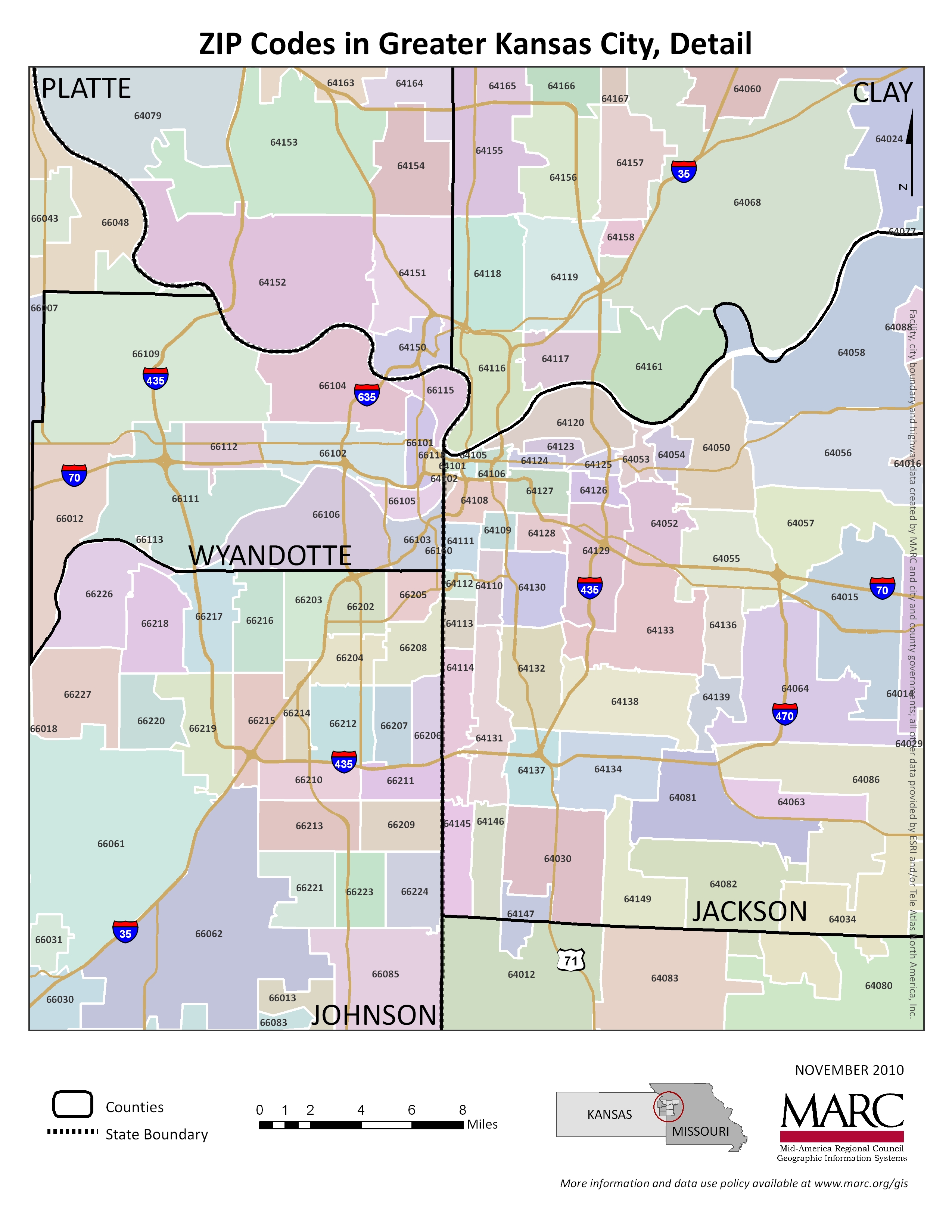 Kansas City Ks Zip Code Map Map Vector