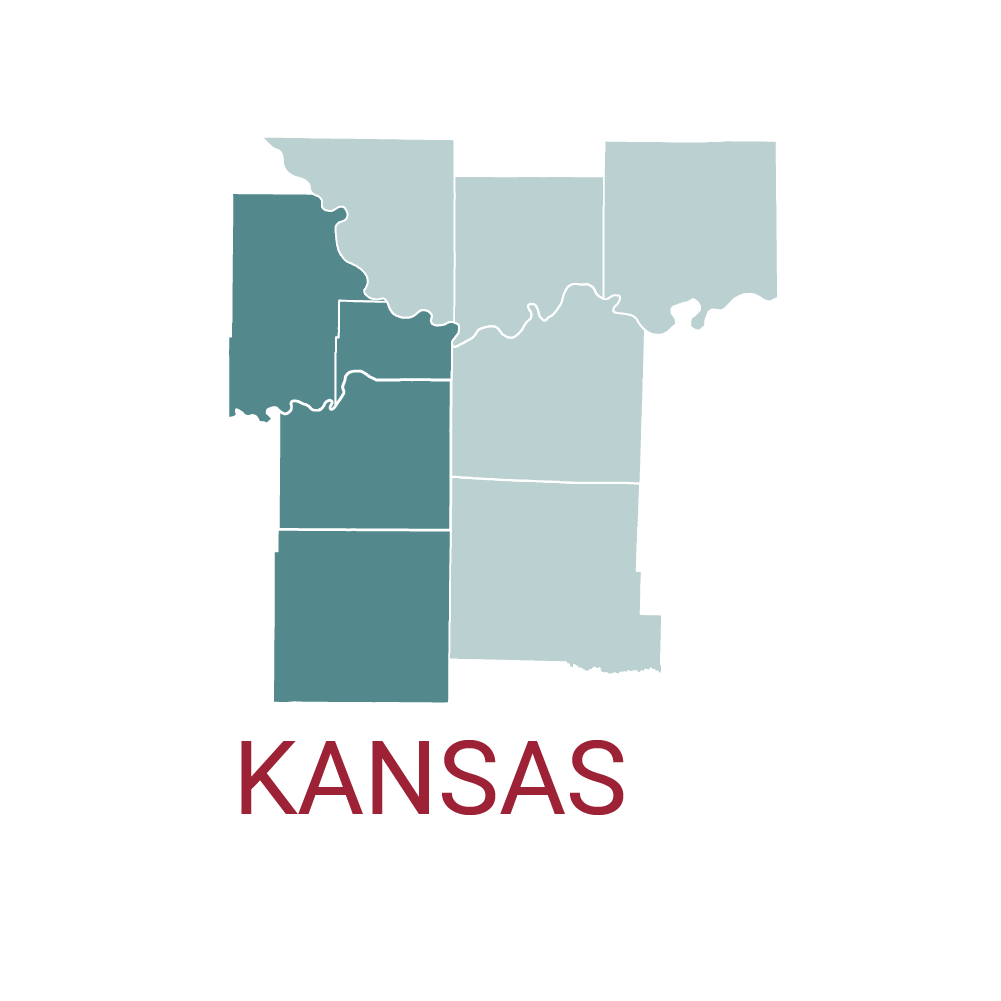 Map of MARC region highlighting Kansas counties