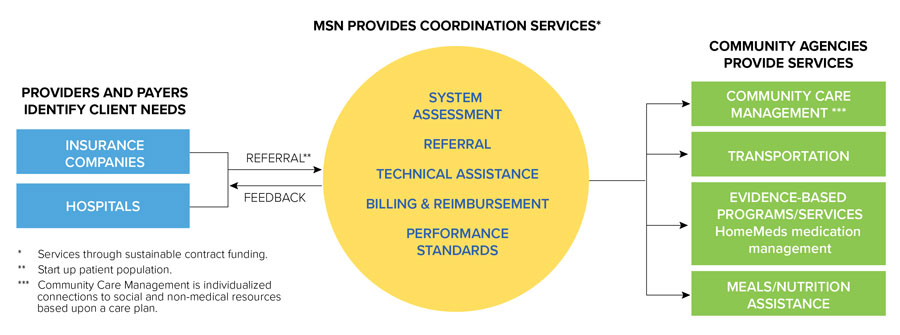 Chart showing MSN services