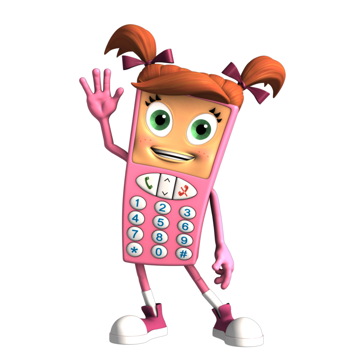Cell Phone Sally mascot