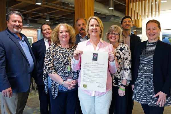 Group showing the Kansas City, Mo. proclamation for World Elder Abuse Awareness Day