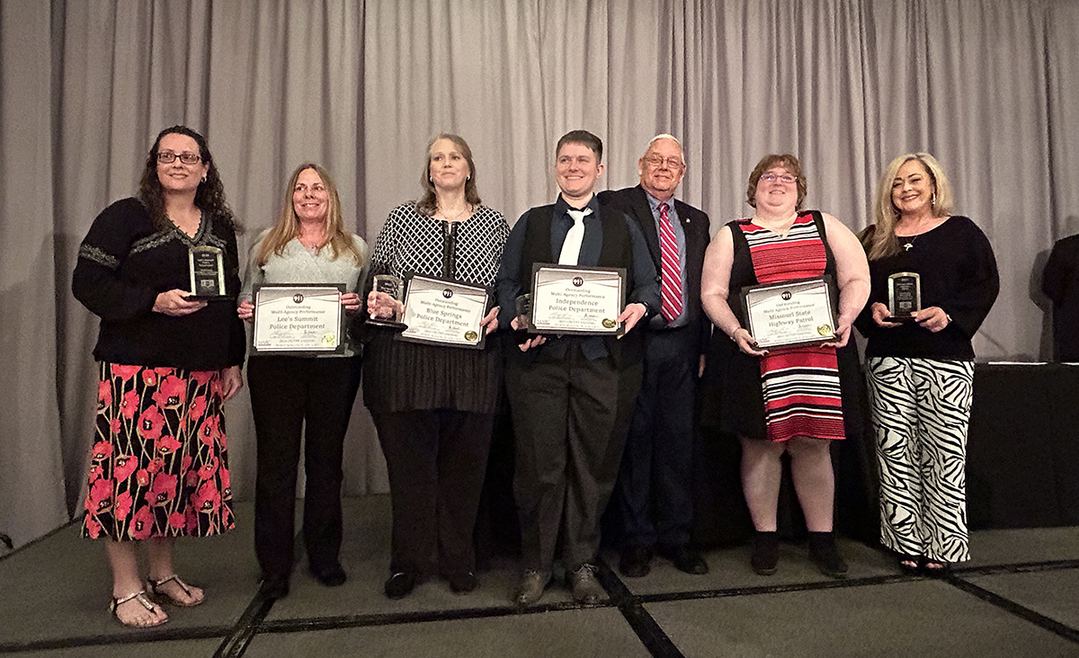 Telecommunicators receiving awards during the annual TAC celebration