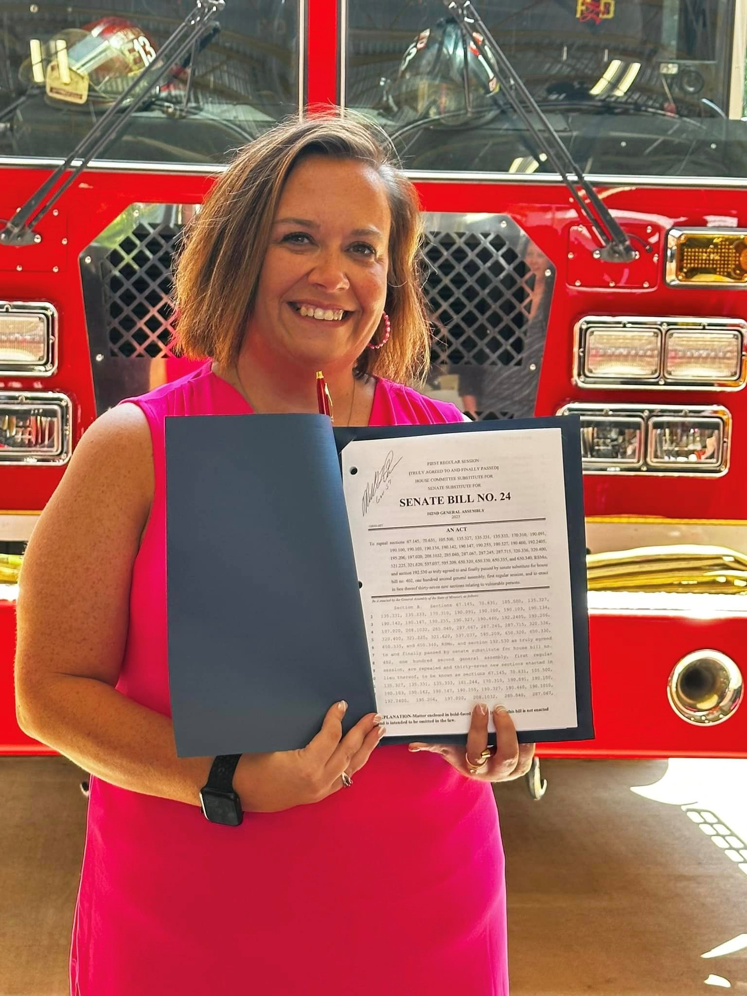 Attendee at Senate Bill 24 signing ceremony in Springfield, Missouri.