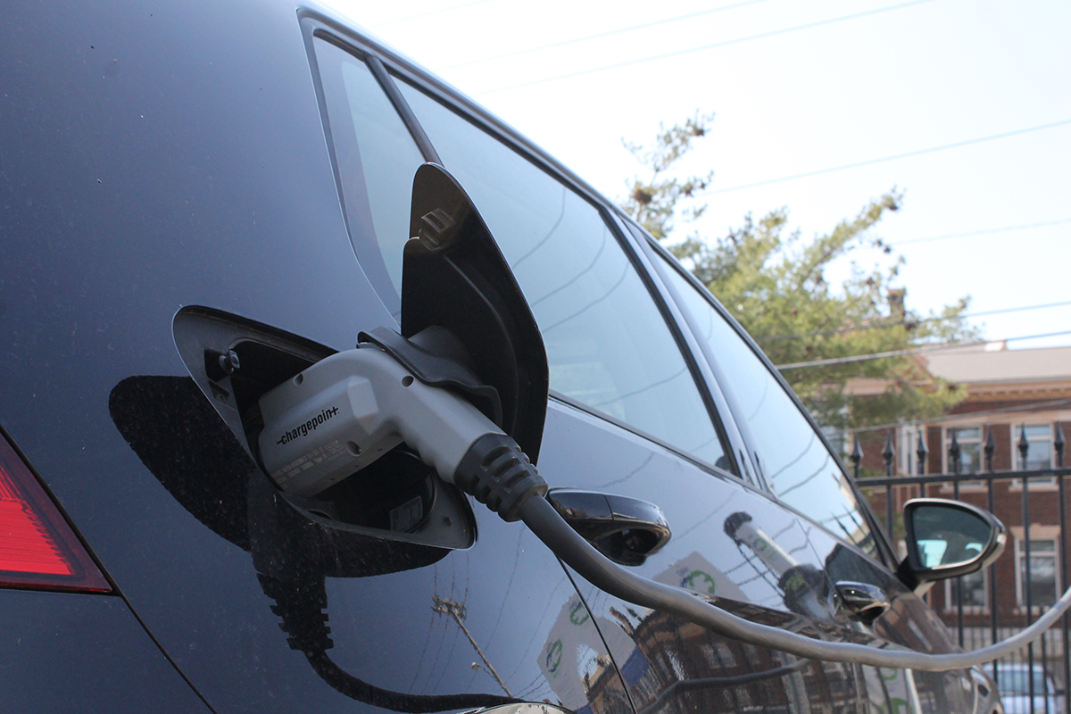 An electric vehicle charging