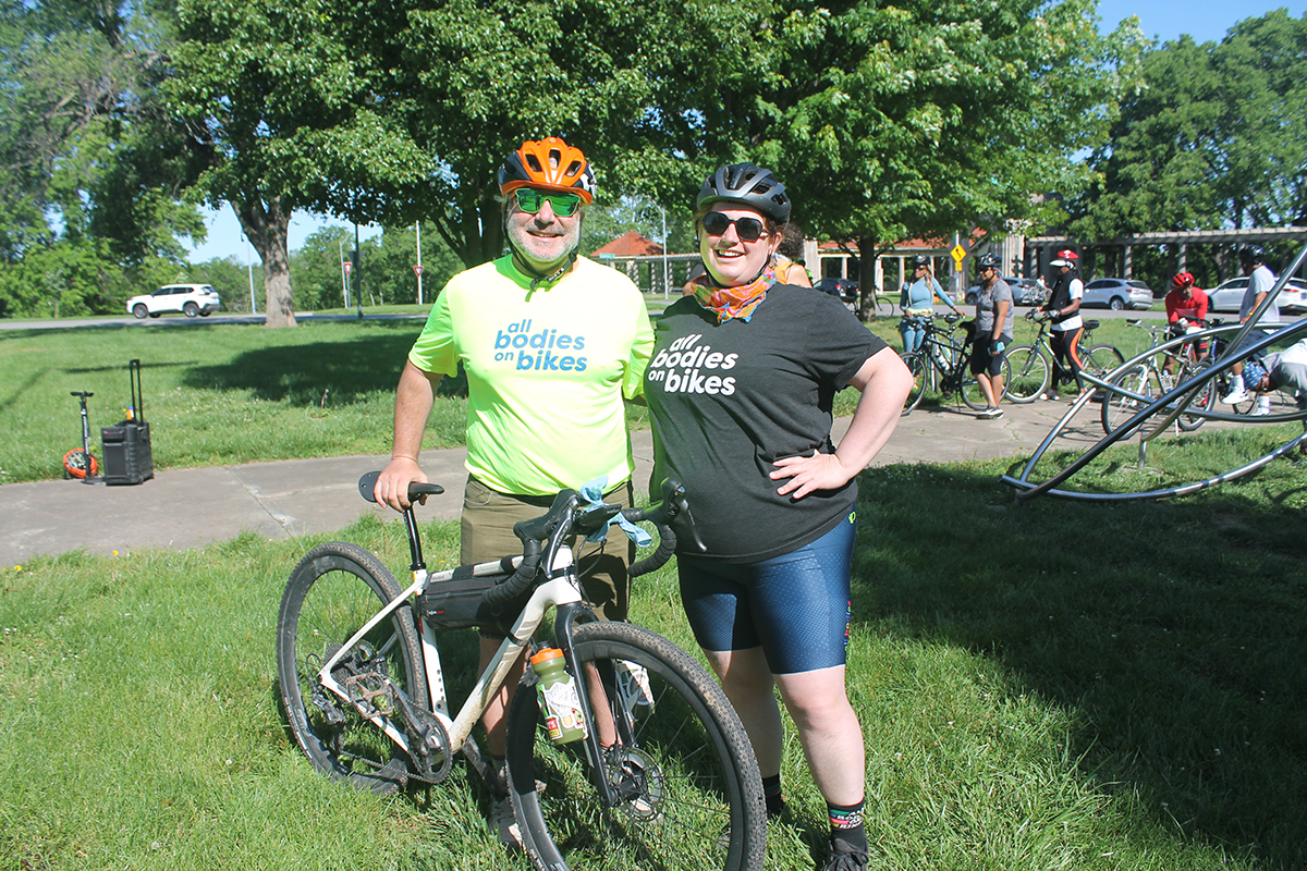 Participants in the Community Bike Ride