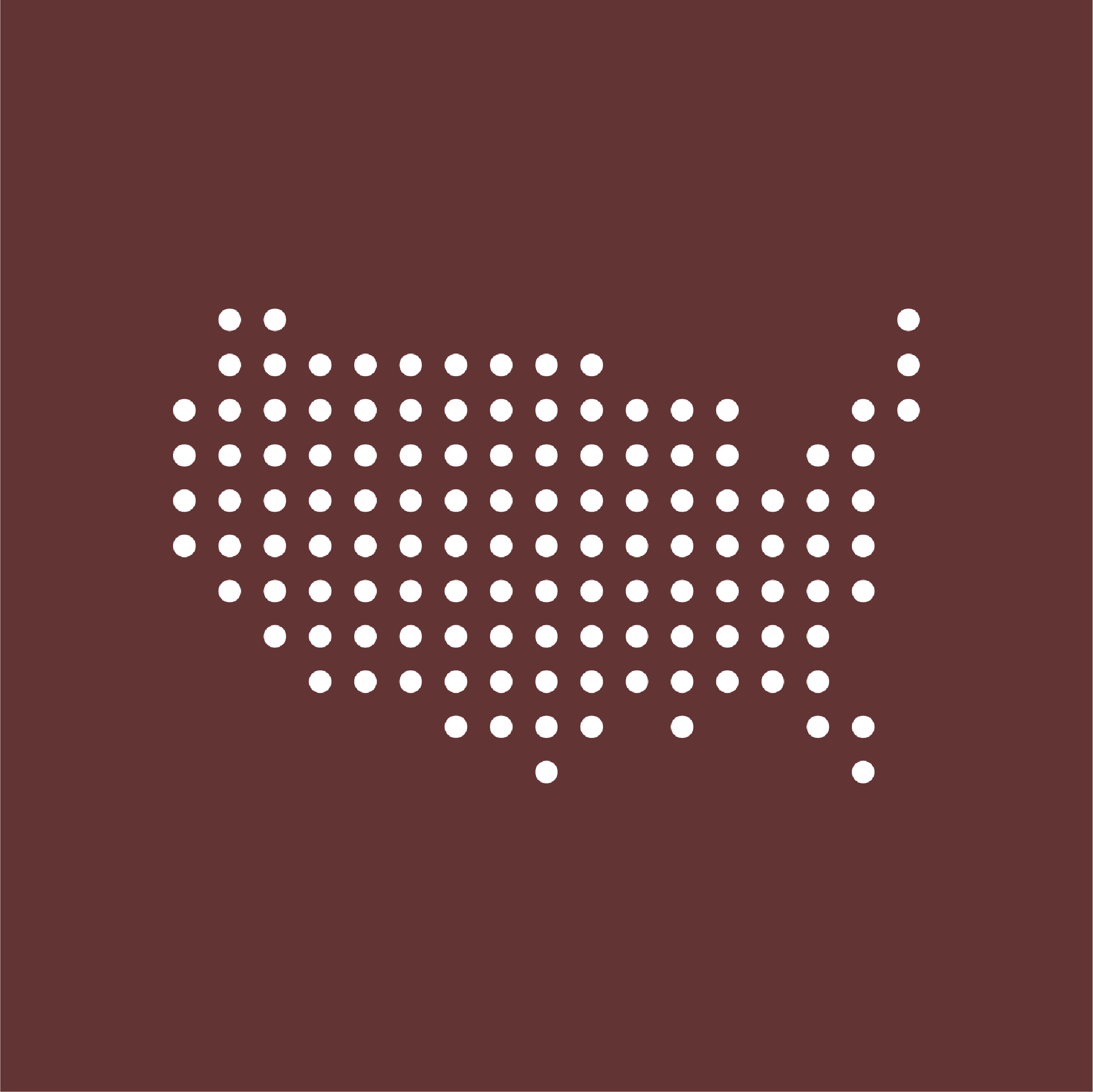 Dot map of the United States