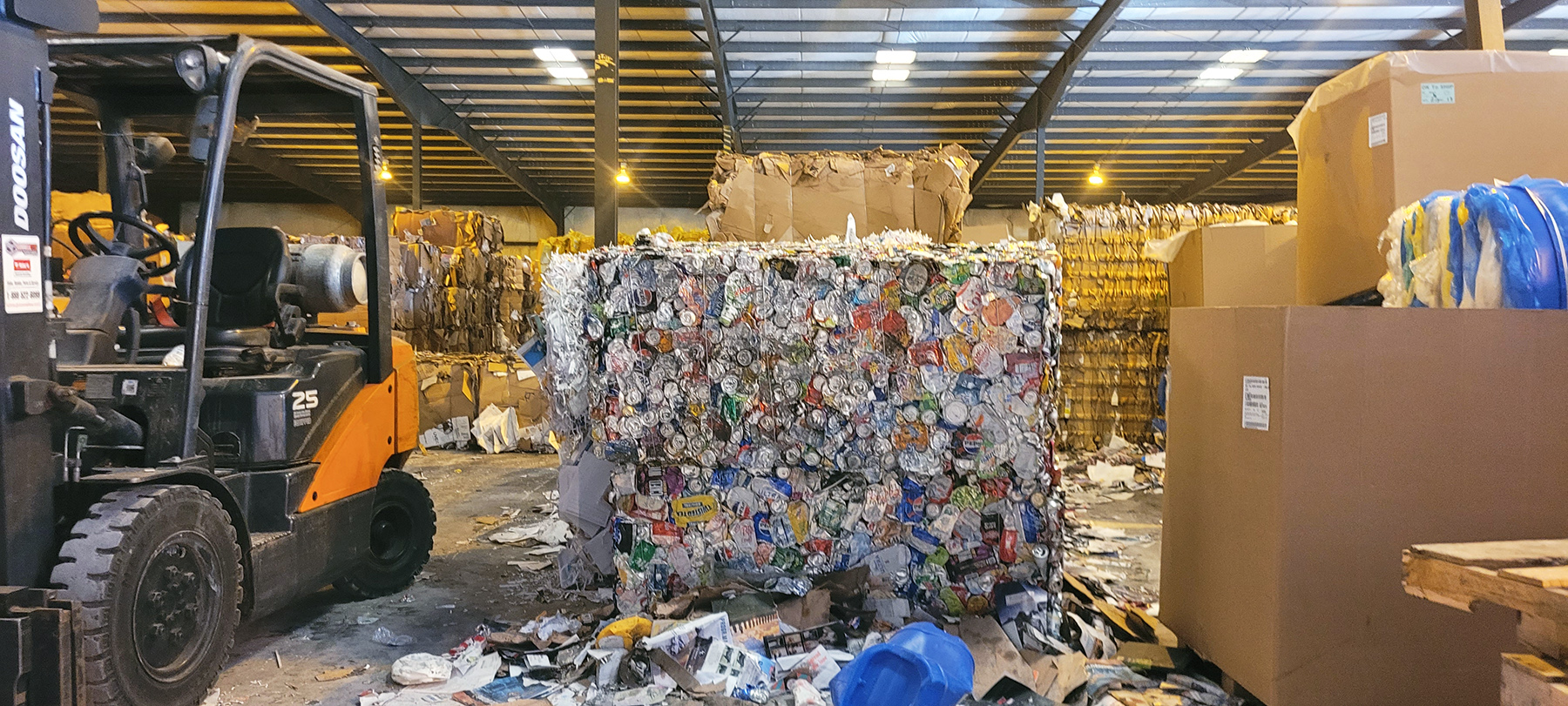 Inside a Material Recovery Facility for recyclables