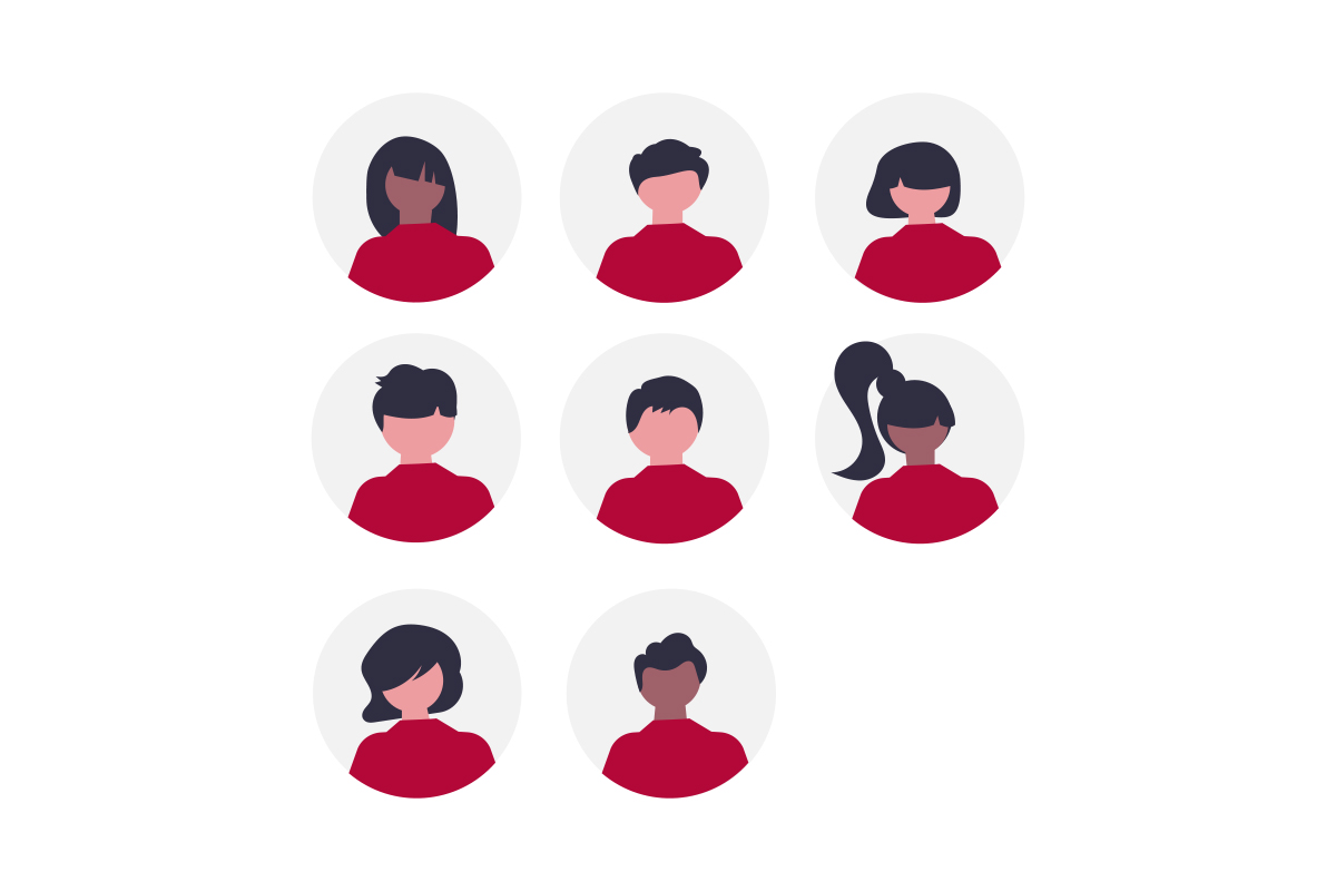 Illustration of diverse people
