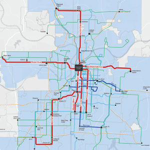 Thumbnail of the Smart Moves 10-year horizon transit service plan map