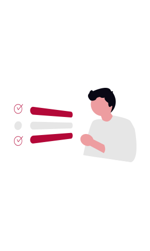 Illustration of a person making selections