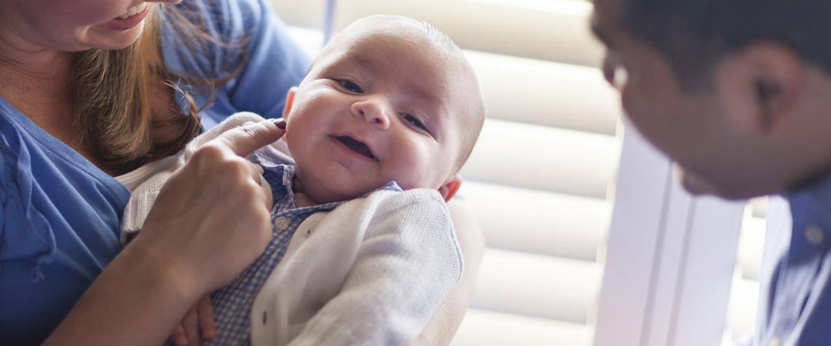 Family with baby
