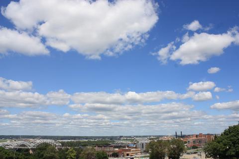 Clouds over Kansas City skyline