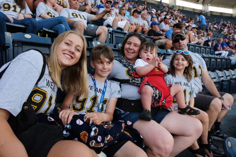 A family at 911 Day at the K