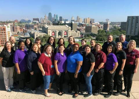 911 Peer Support Group at Liberty Memorial overlooking downtown Kansas City