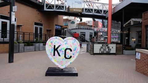 Parade of Hearts art in the Power and Light District