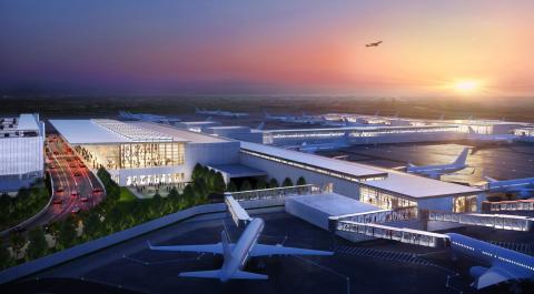 Rendering of new KCI airport terminal