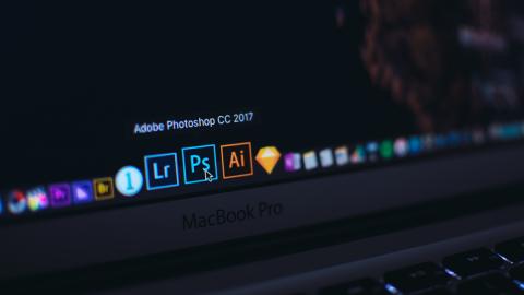 Adobe Creative Cloud program icons on a computer desktop