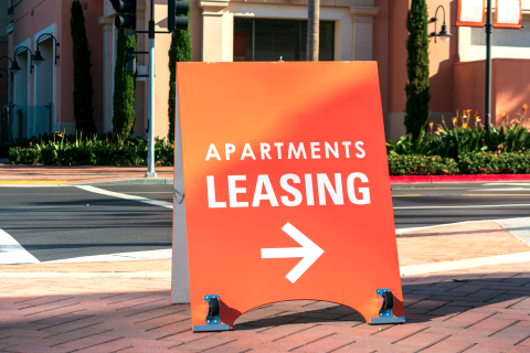apartments leasing sign photo