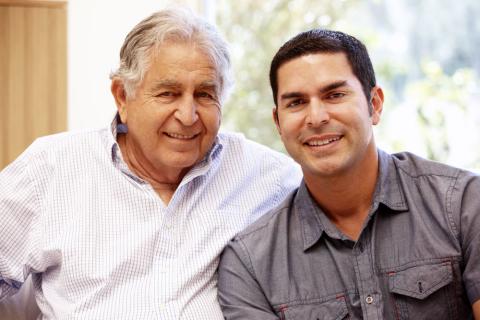 hispanic father and son