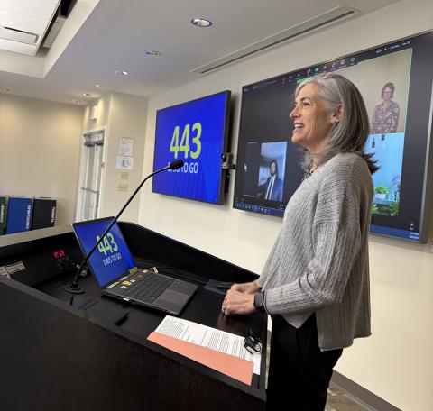 A presenter during the March 2025 board meeting