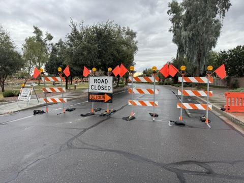 Road closed on local road