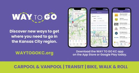 Picture of the WAY TO GO app on a mobile phone.