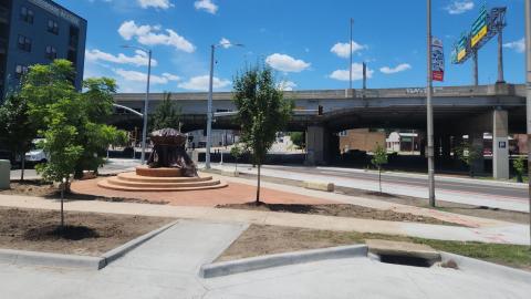 Southwest Blvd Las Tarascas sculpture ribbon cutting
