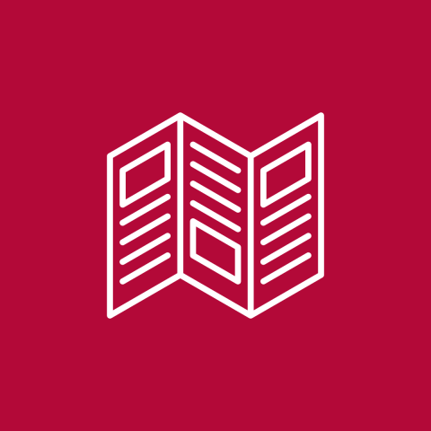 Icon of a brochure