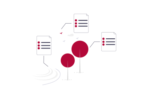 Illustration of data influencing nature