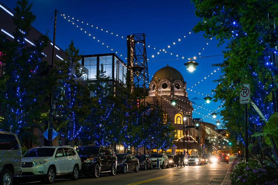 Power and Light District at night