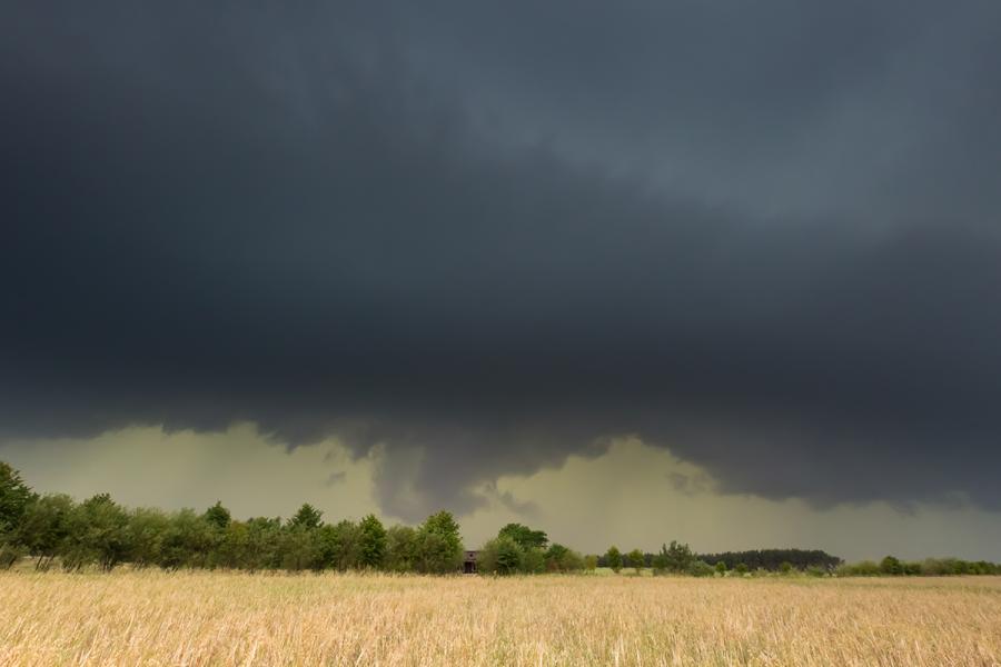 Tornado near an open field