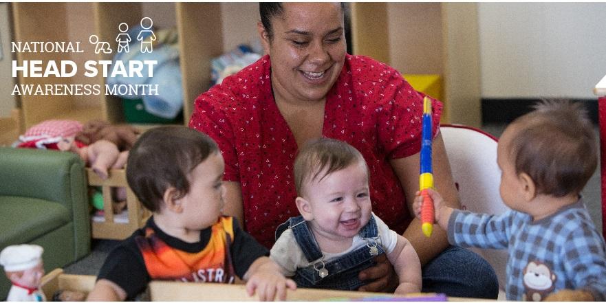 Head Start teacher with children.