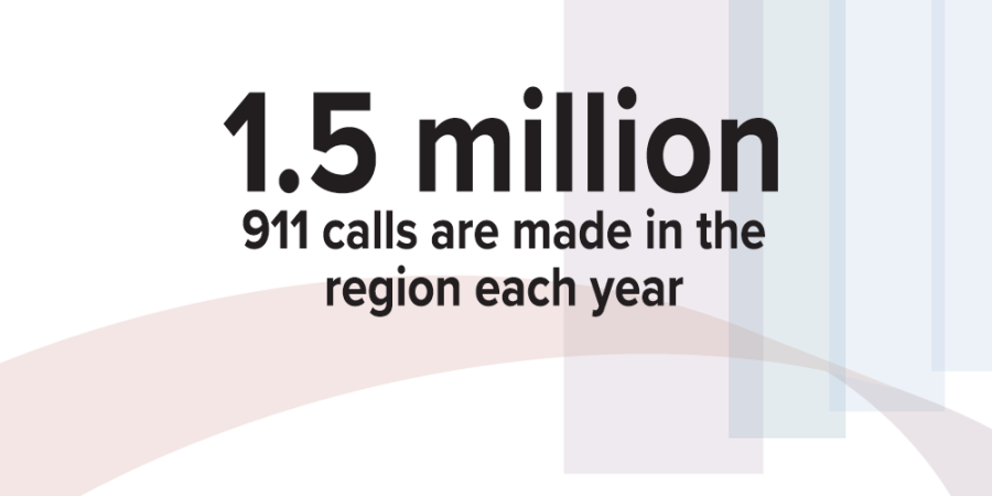 1.5 million 911 calls are made in the region each year