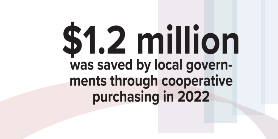 $1.2 million was saved by local governments through cooperative purchasing in 2022
