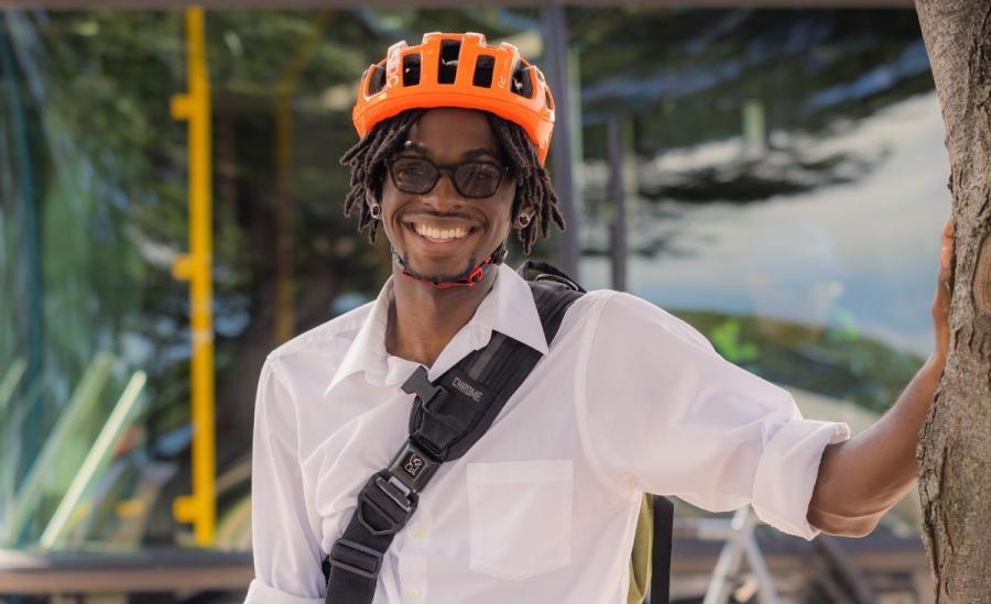 Kansas City commuter at Mission Transit Center