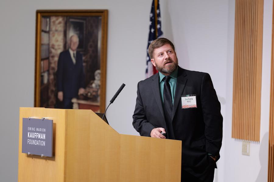 Zachary Baker speaking during the 2025 Vibrant Success Stories event