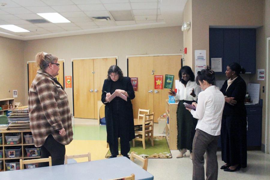Kansas City reporters tour EarlystART Early Childhood Center in Kansas City, Missouri.