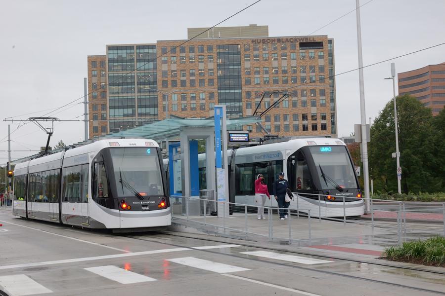 KC Streetcar station stop