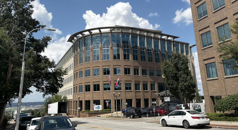 Exterior photo of brown brick building