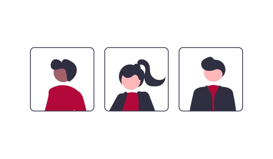 Illustration of three people on a committee